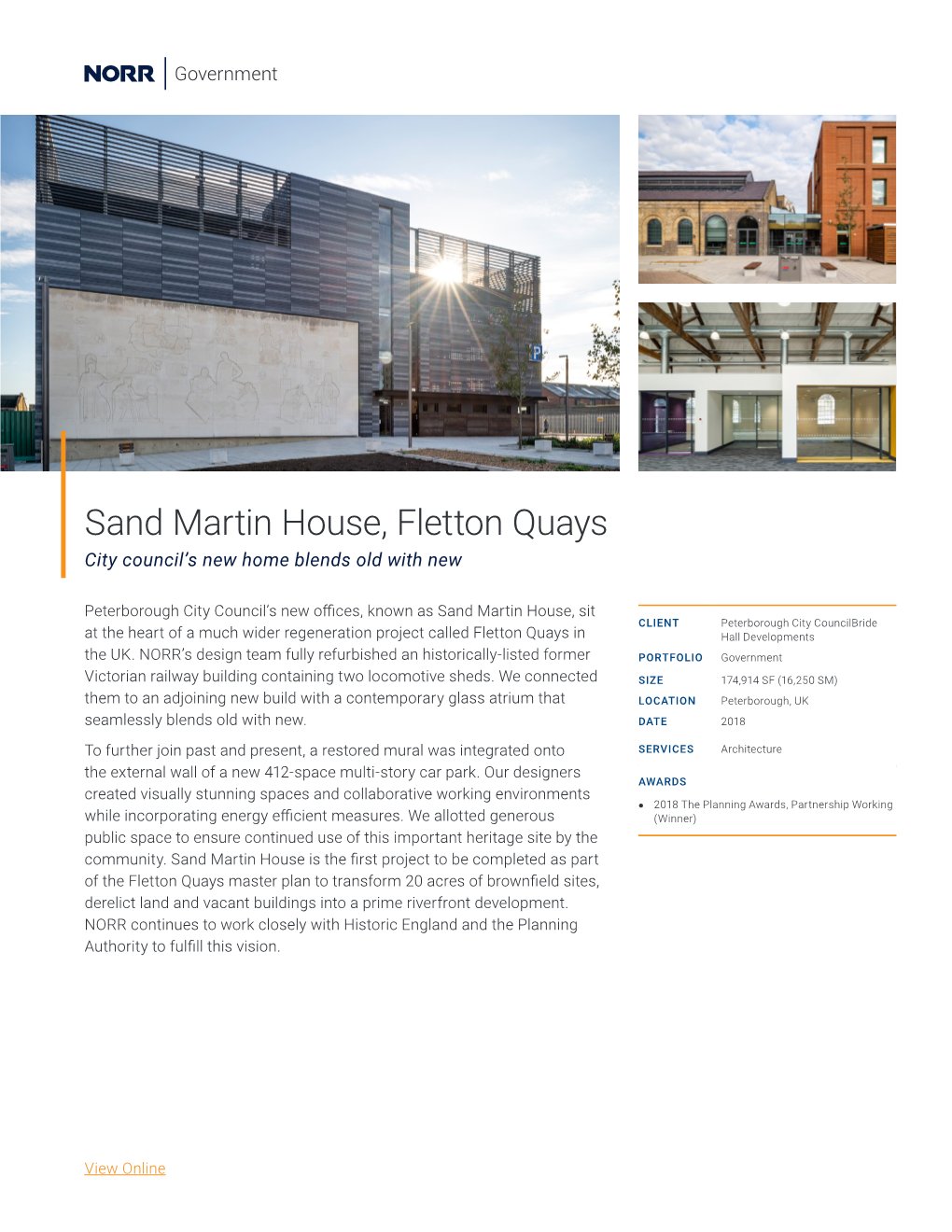 Sand Martin House, Fletton Quays City Council’S New Home Blends Old with New
