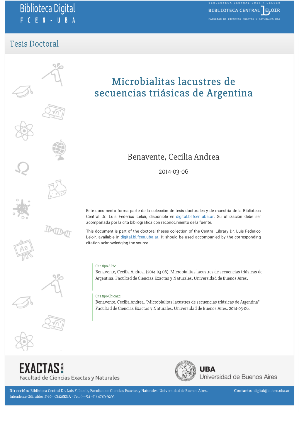 Microbialitas Lacustres De Secuencias Triásicas De Argentina