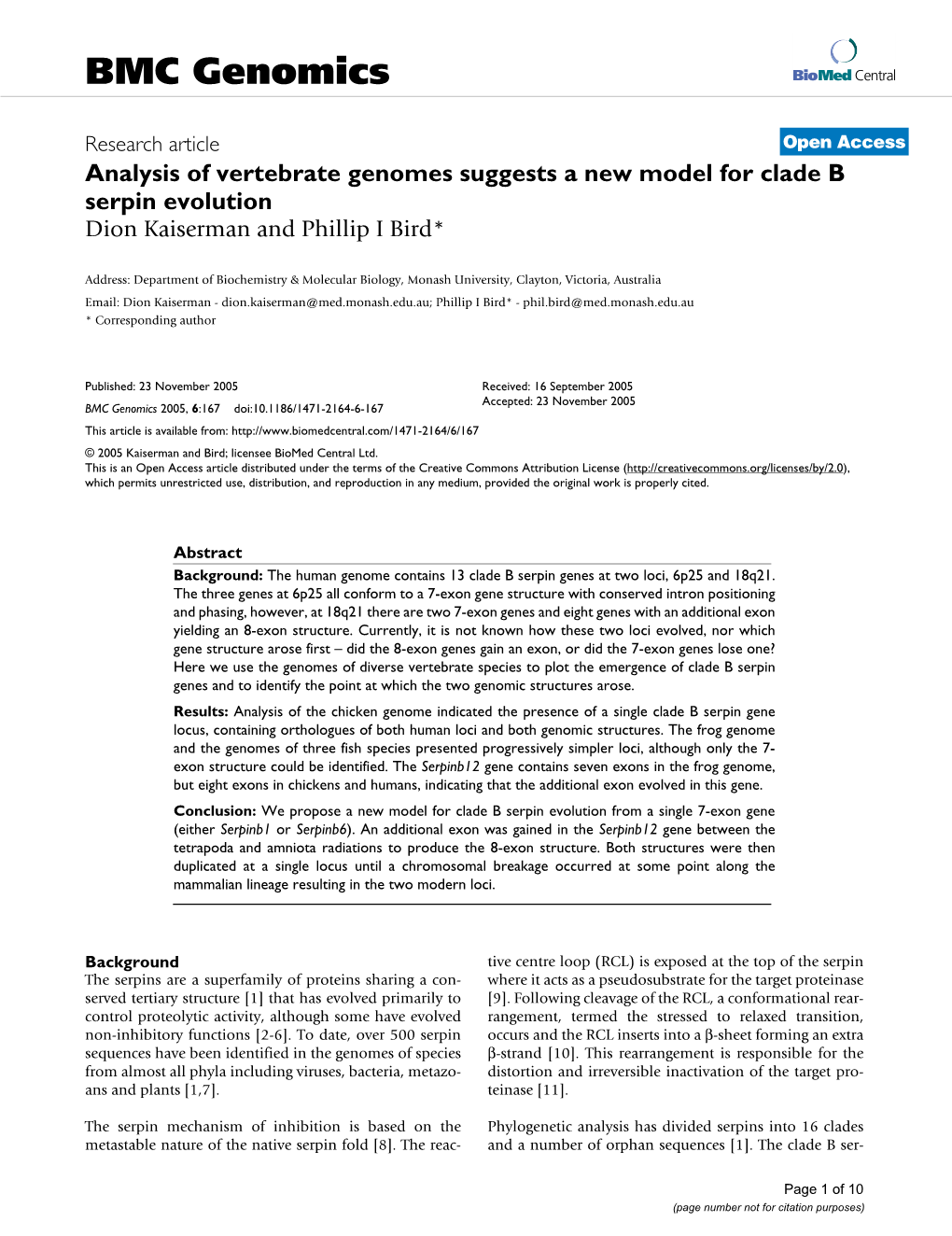 Downloaded from the Broad Insti- Chromosomal Duplications Generated the Gene Clusters at Tute