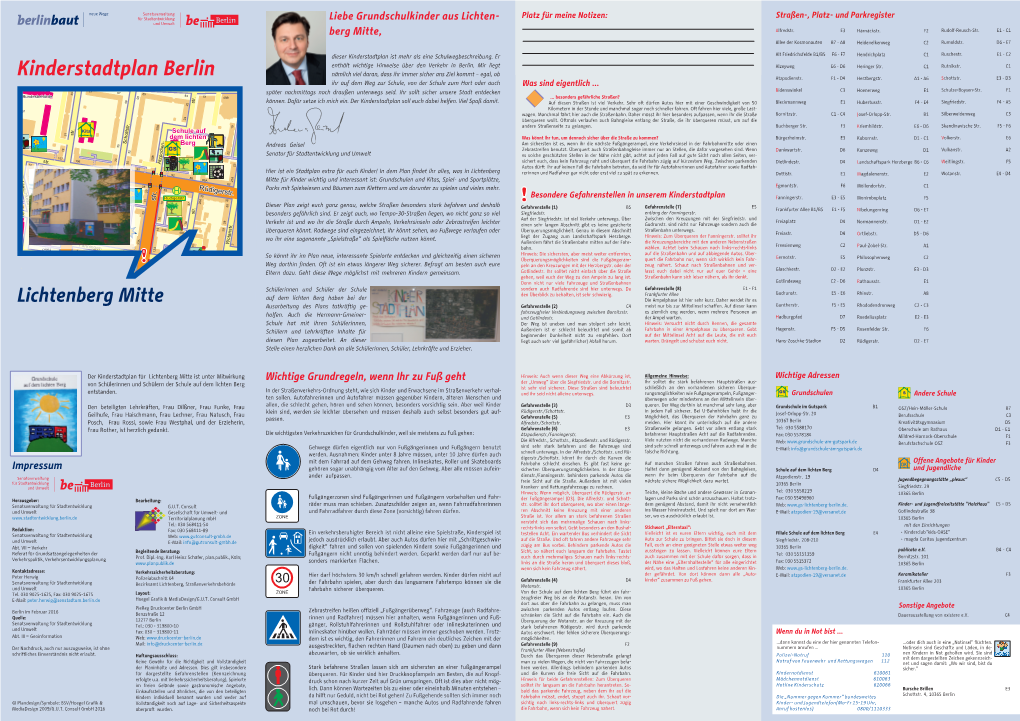 Kinderstadtplan Lichtenberg Mitte: Schule Auf Dem Lichten Berg