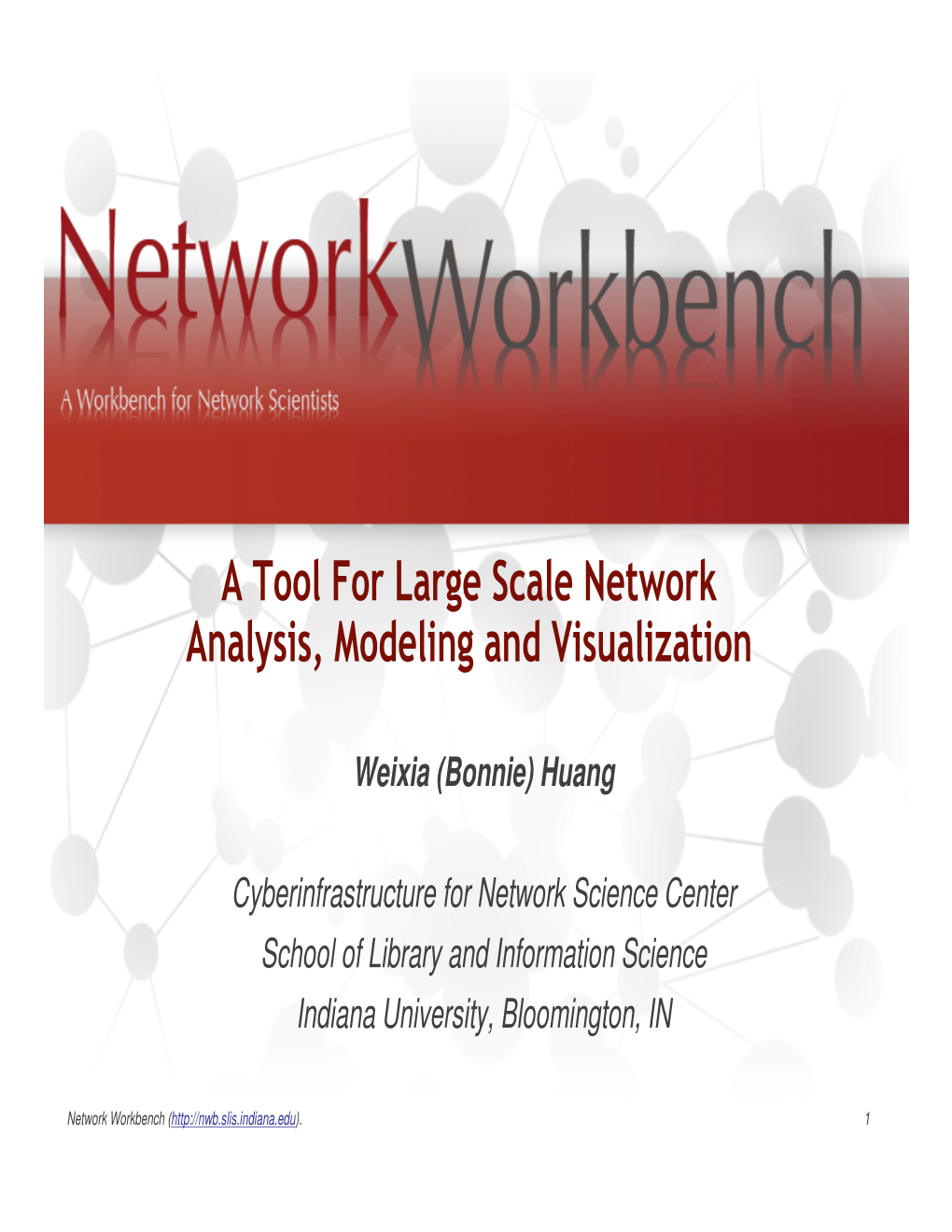 A Tool for Large Scale Network Analysis, Modeling and Visualization