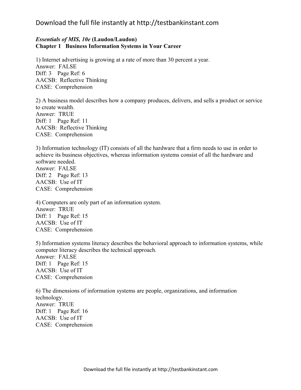 Essentials of MIS, 10E (Laudon/Laudon)