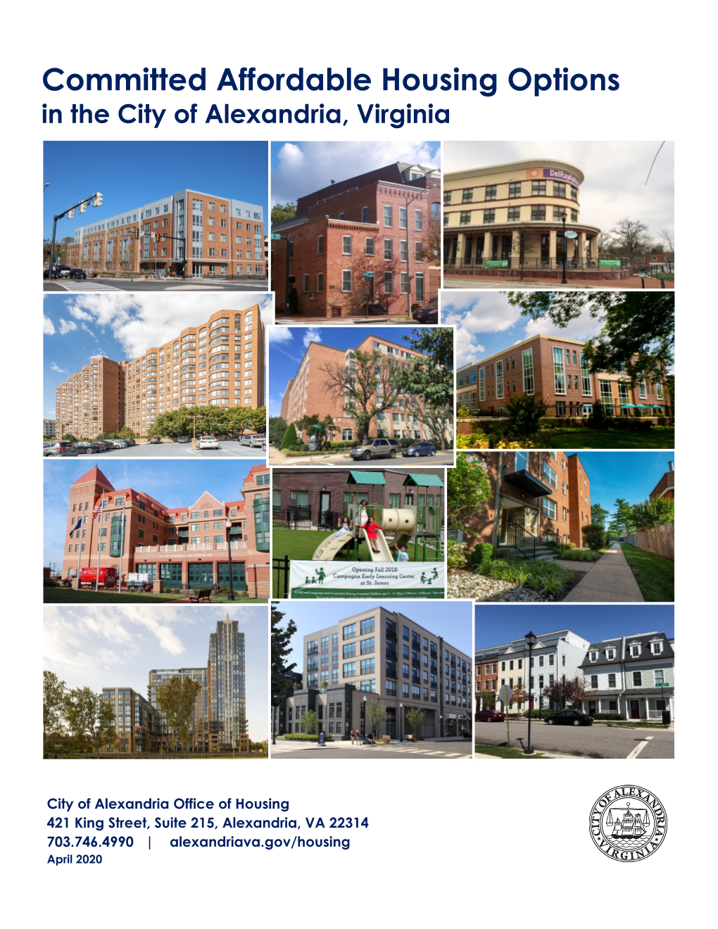 2020 Committed Affordable Housing Options in the City of Alexandria