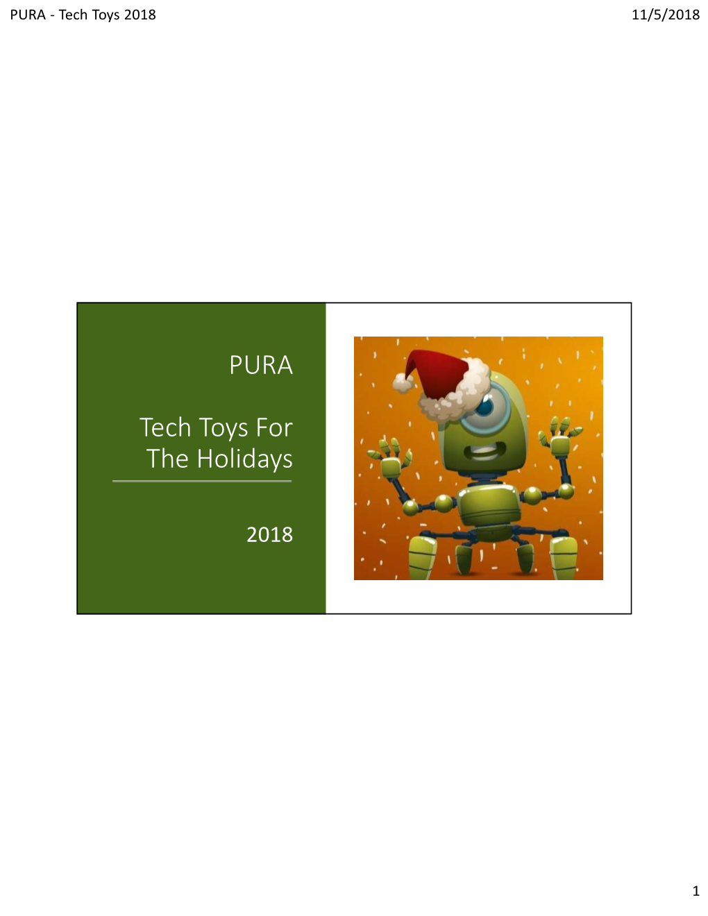 PURA Tech Toys for the Holidays