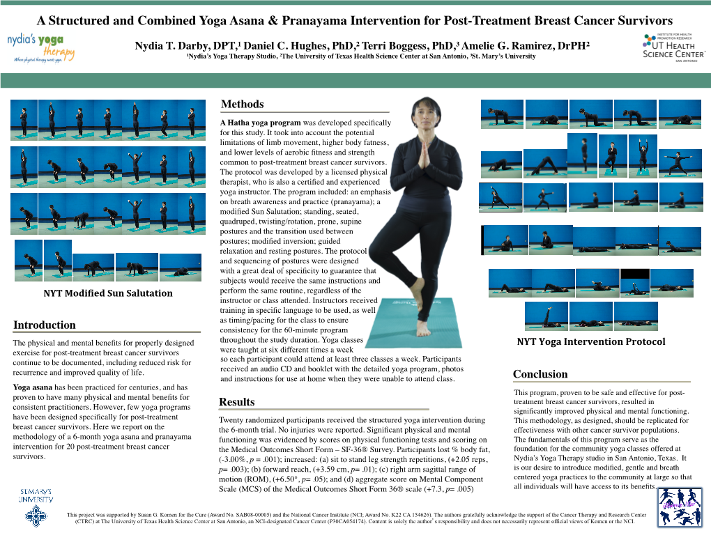 A Structured and Combined Yoga Asana & Pranayama Intervention for Post-Treatment Breast Cancer Survivors