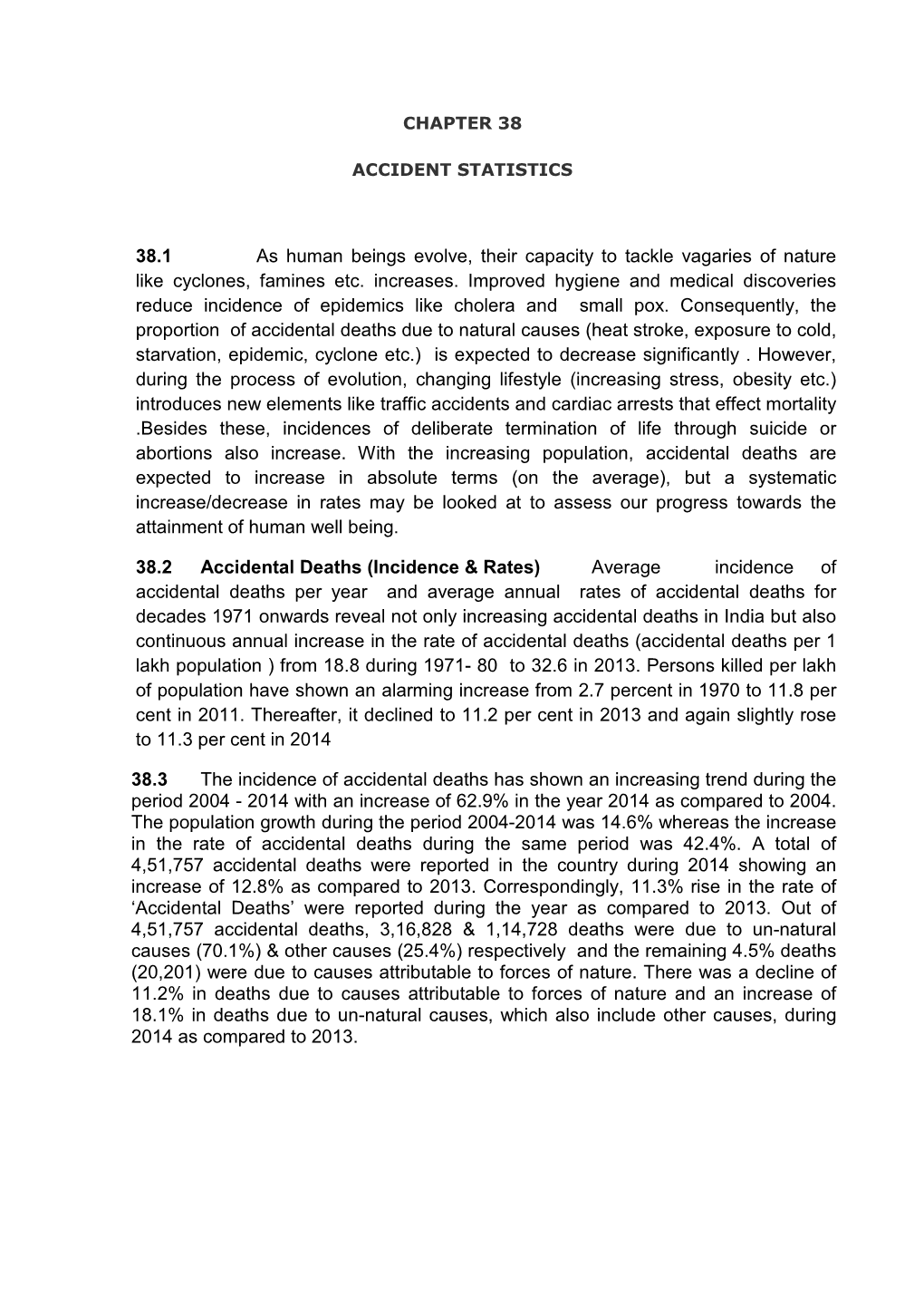 Chapter 38 Accident Statistics