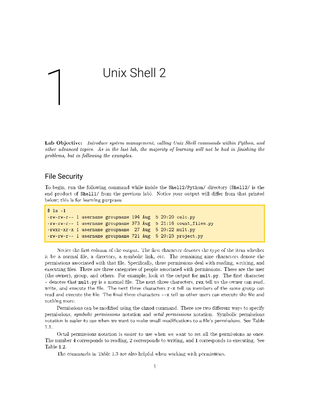 Unix Shell 2