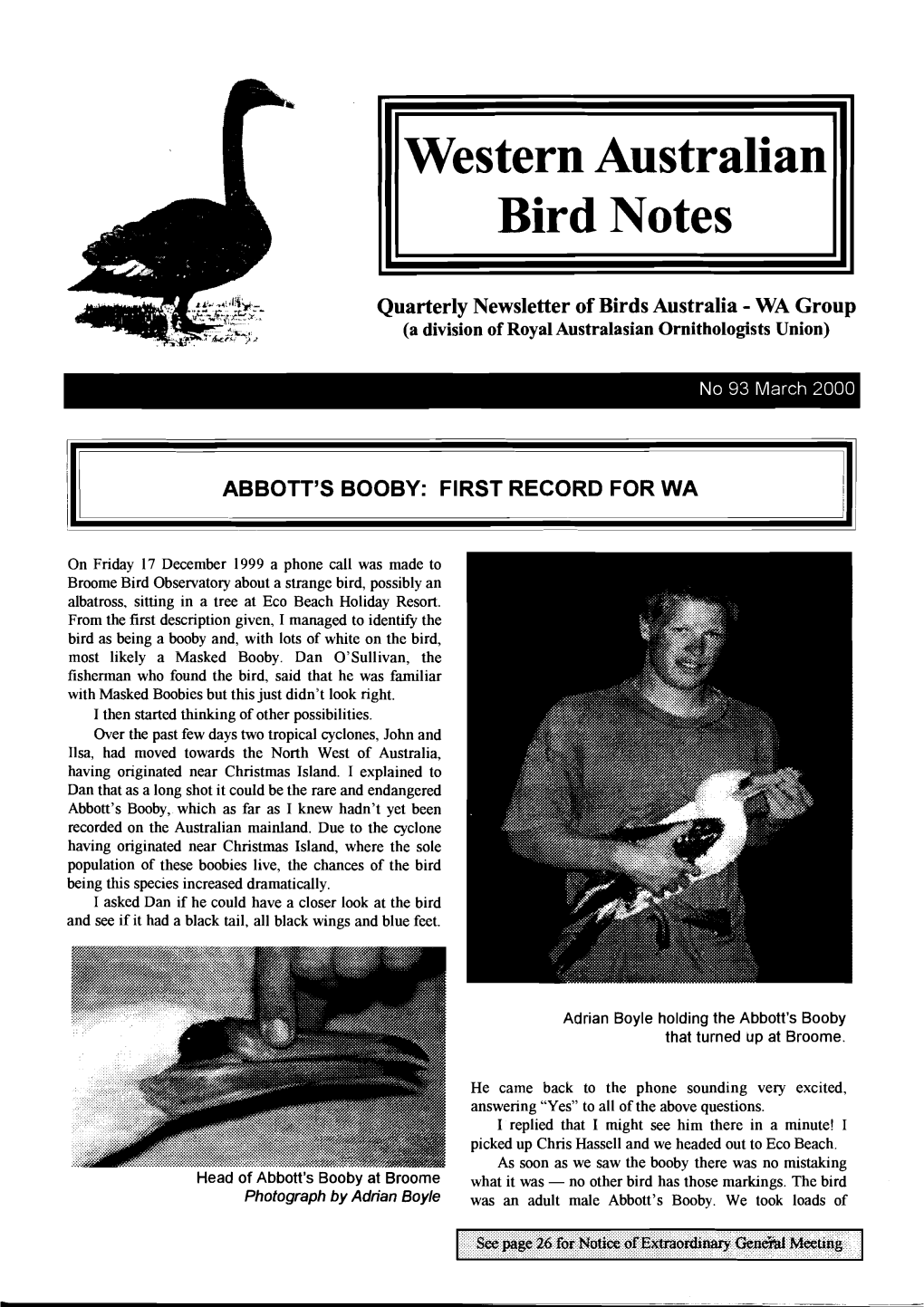 Western Australian Bird Notes