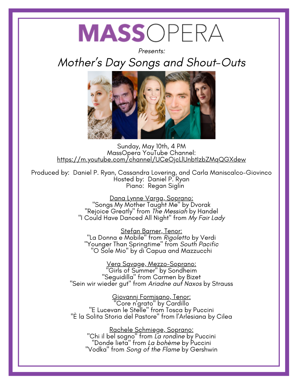 Mother's Day Songs and Shout-Outs Program and Translations