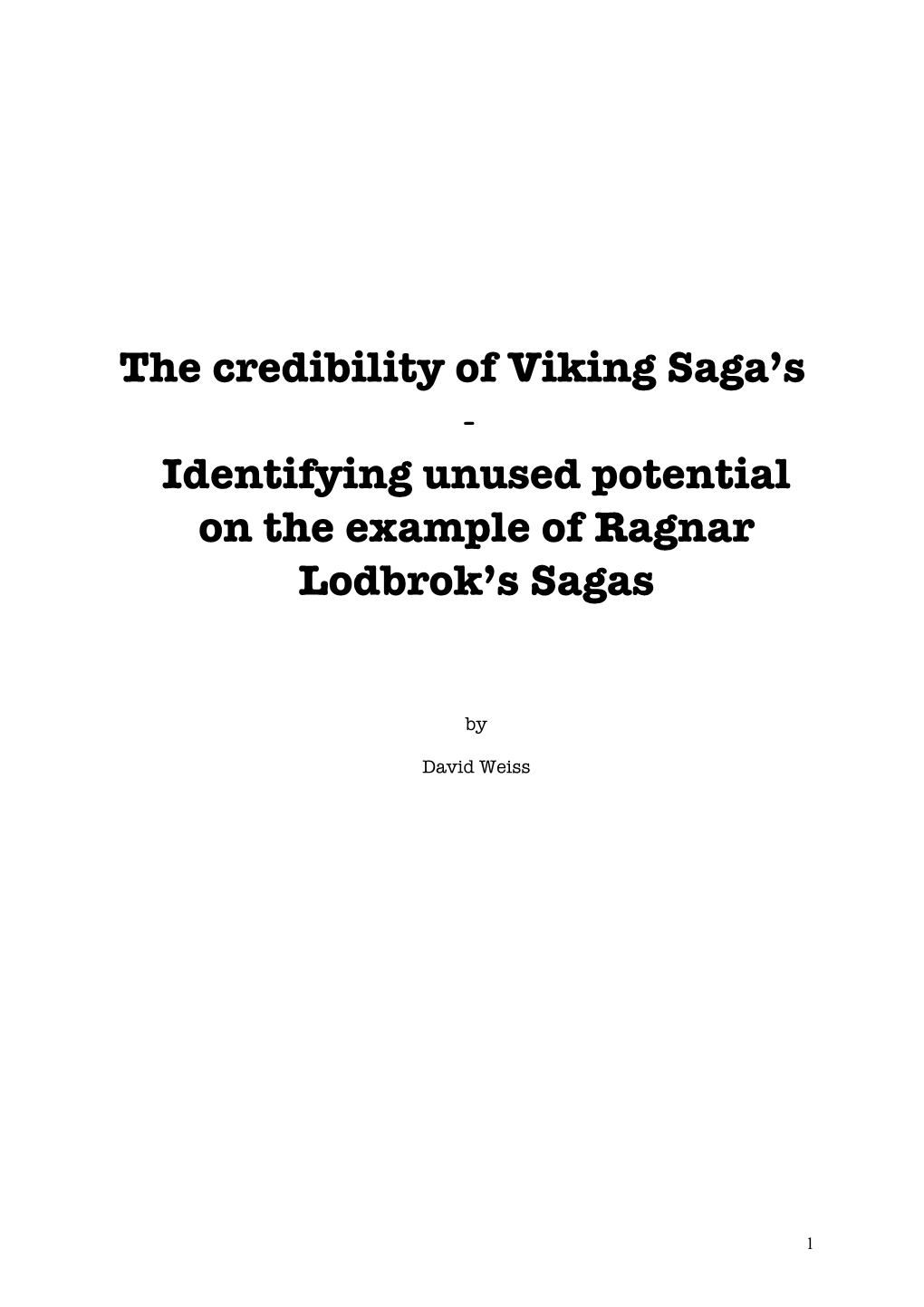 The Credibility of Viking Saga's