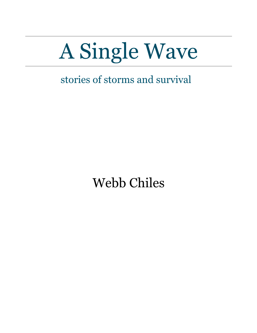 A Single Wave.Pages
