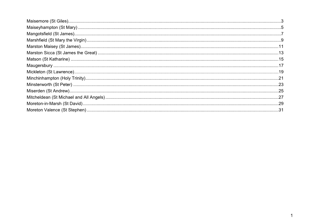 Parish Register Guide M