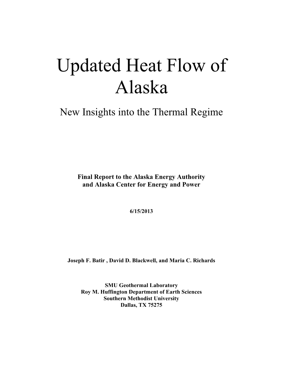 Updated Heat Flow of Alaska