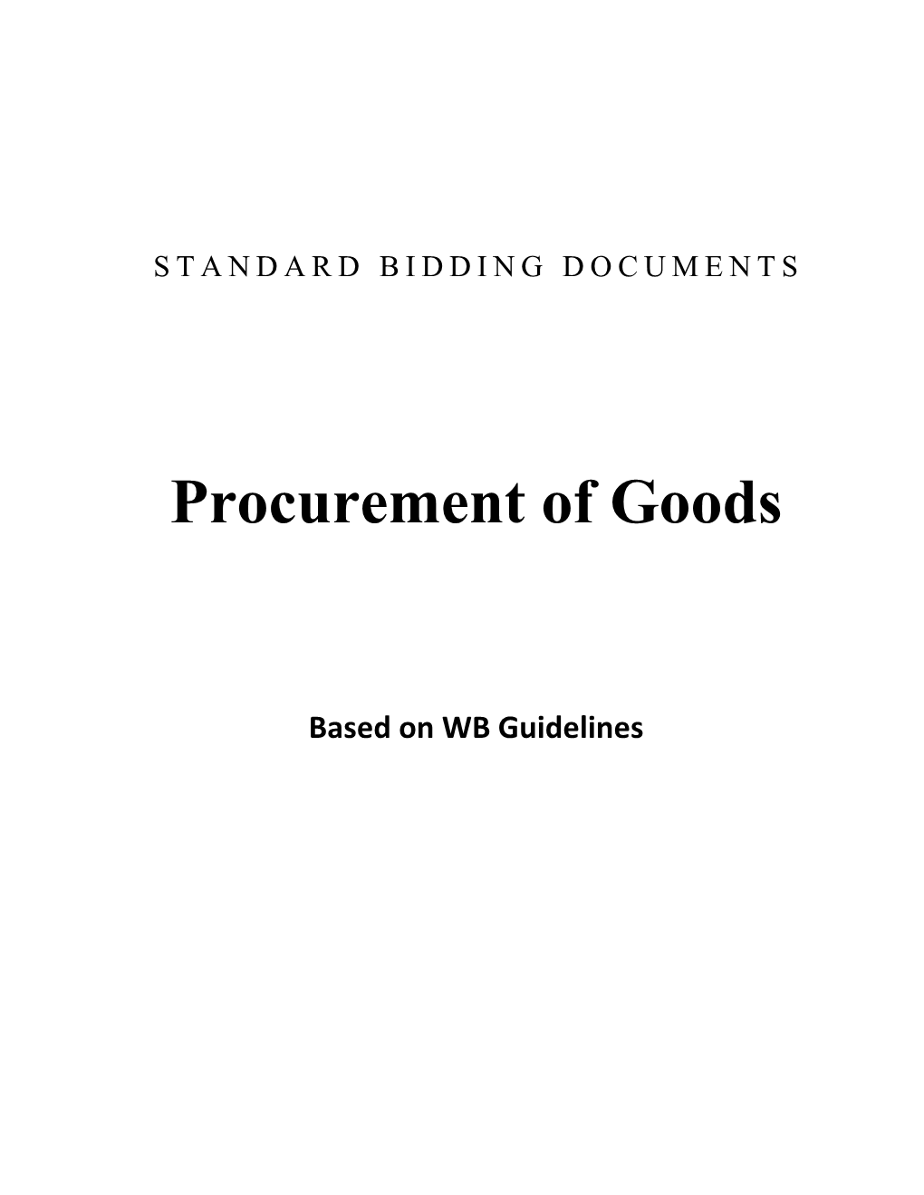 Standard Bidding Documents s9