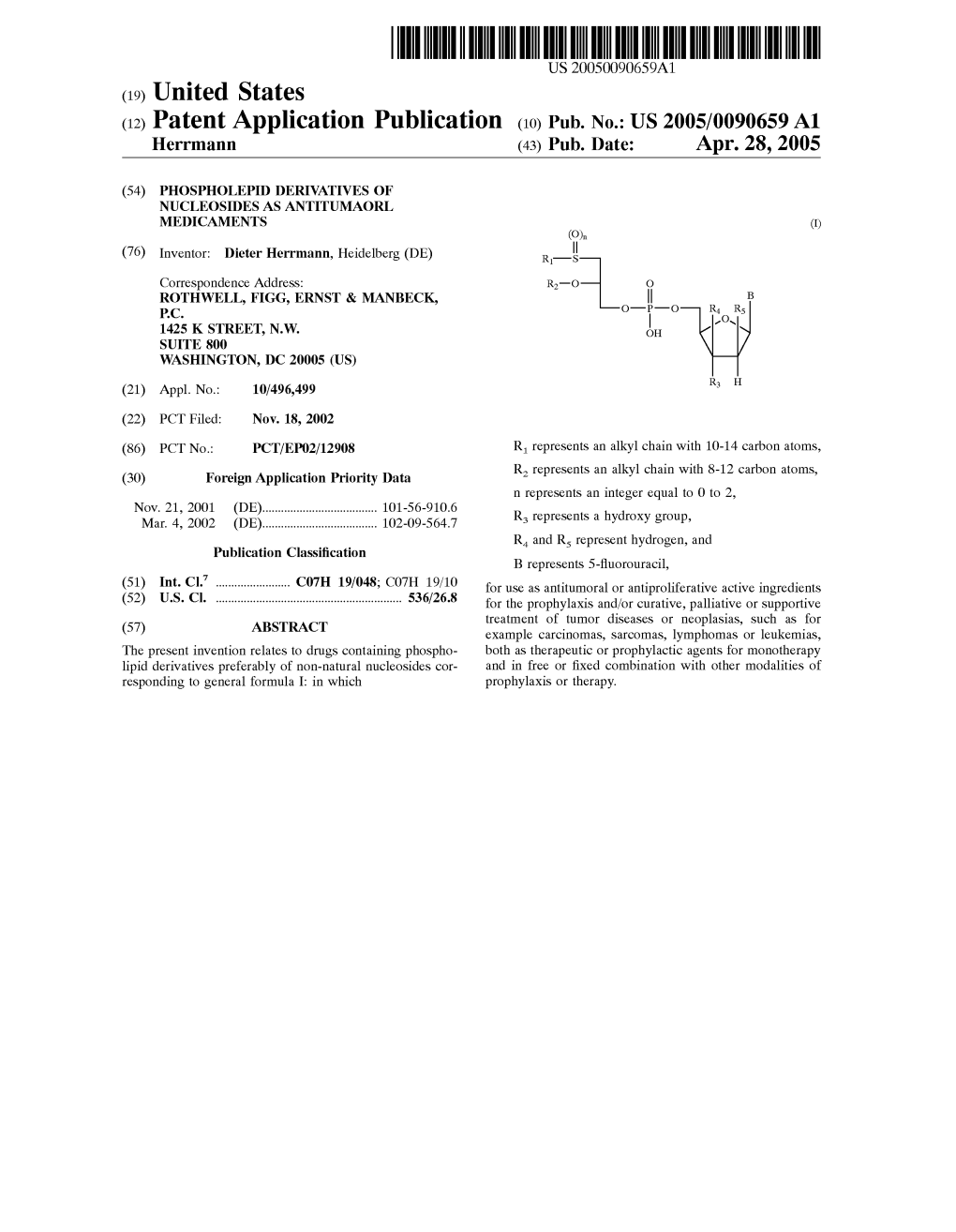 (12) Patent Application Publication (10) Pub