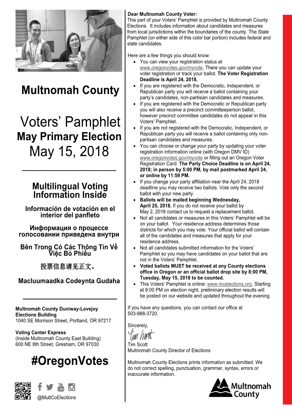 Voters' Pamphlet May 15, 2018