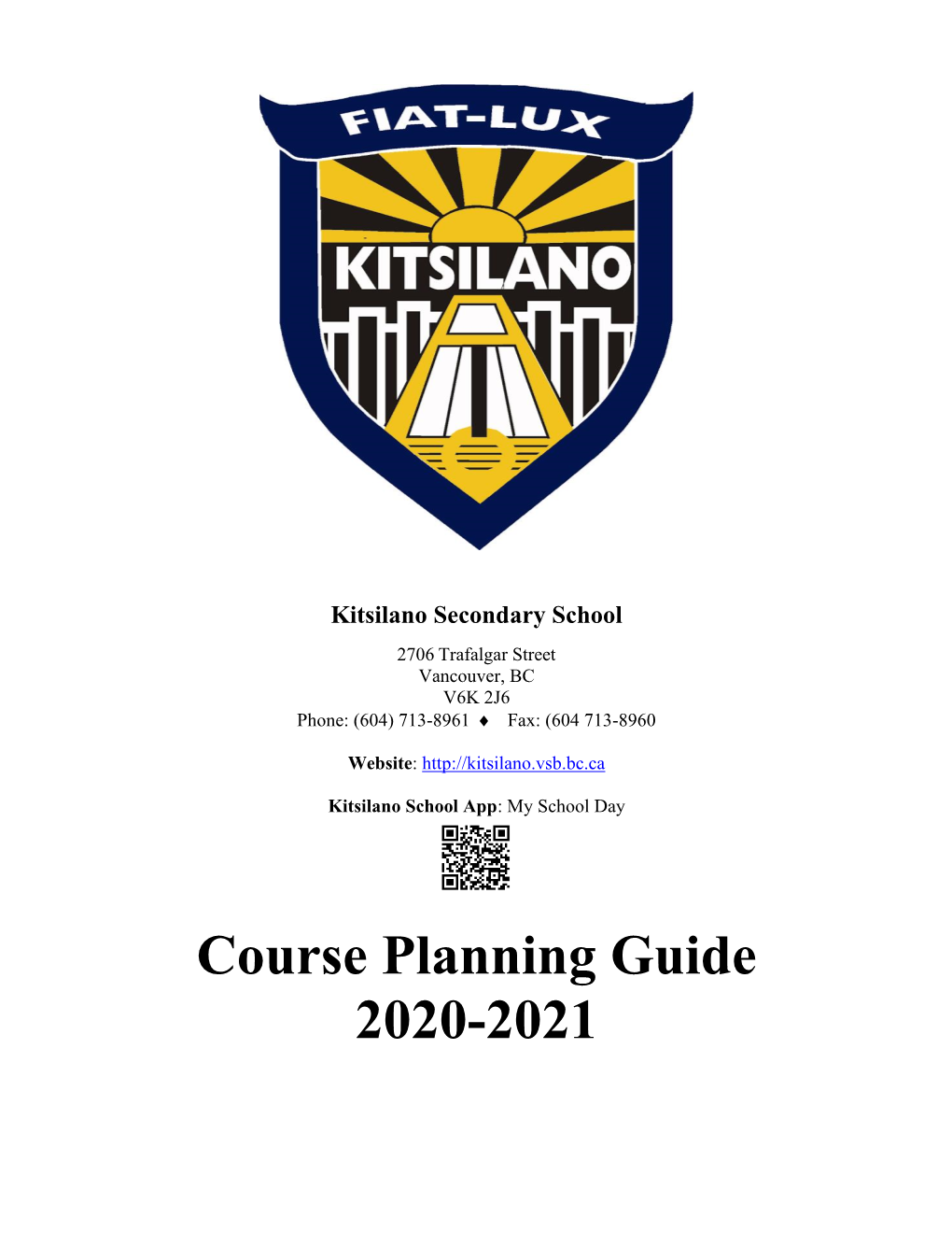 Kitsilano Course Planning Guide 2020-2021