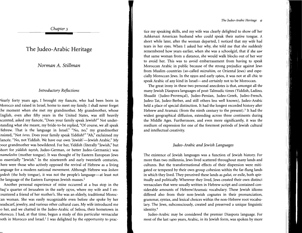 The Judeo-Arabic Heritage