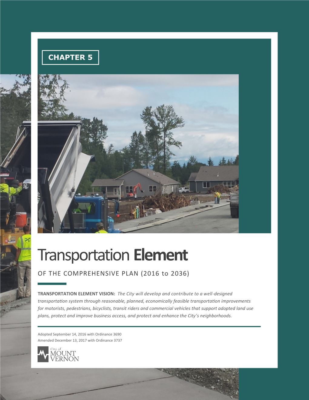 Transportation Element of the COMPREHENSIVE PLAN (2016 to 2036)