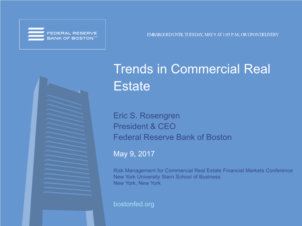 Trends in Commercial Real Estate