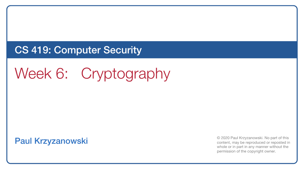 Cryptography