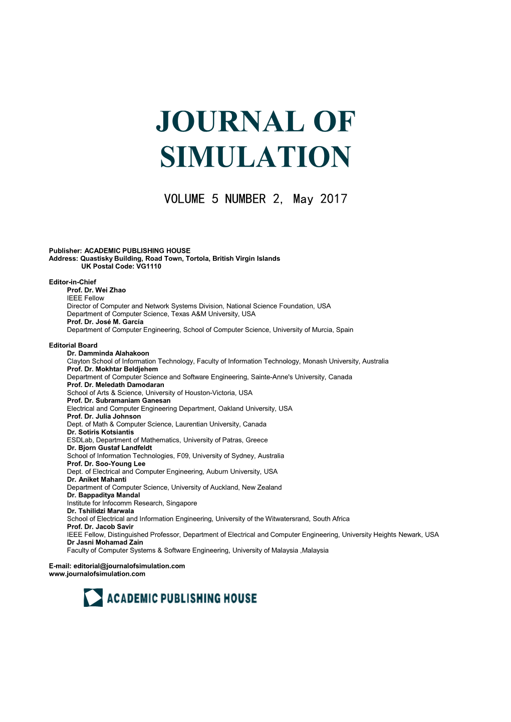 Journal of Simulation