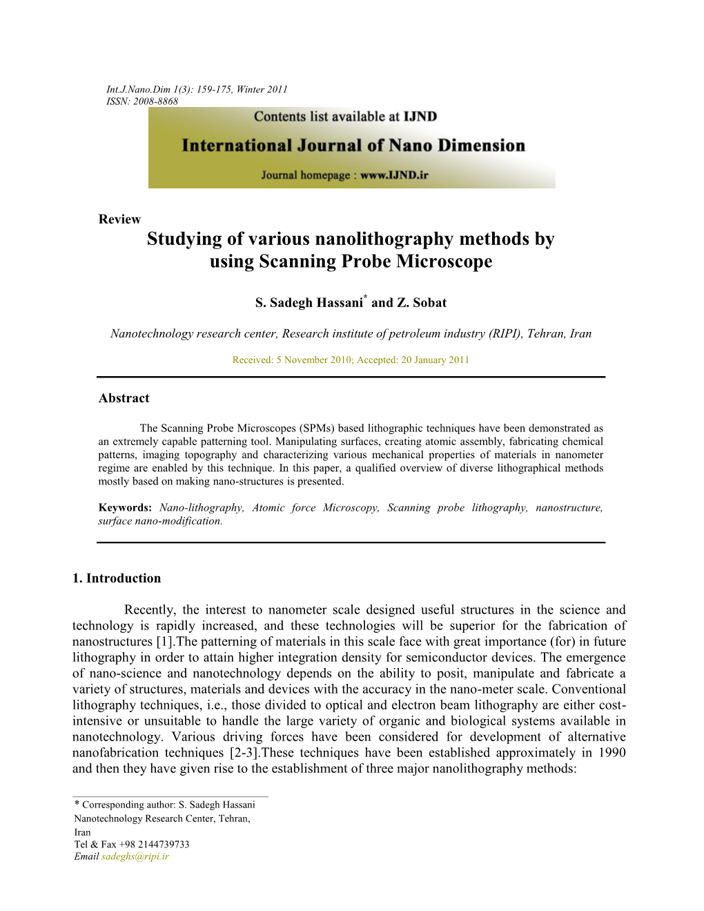 Studying of Various Nanolithography Methods by Using Scanning Probe Microscope