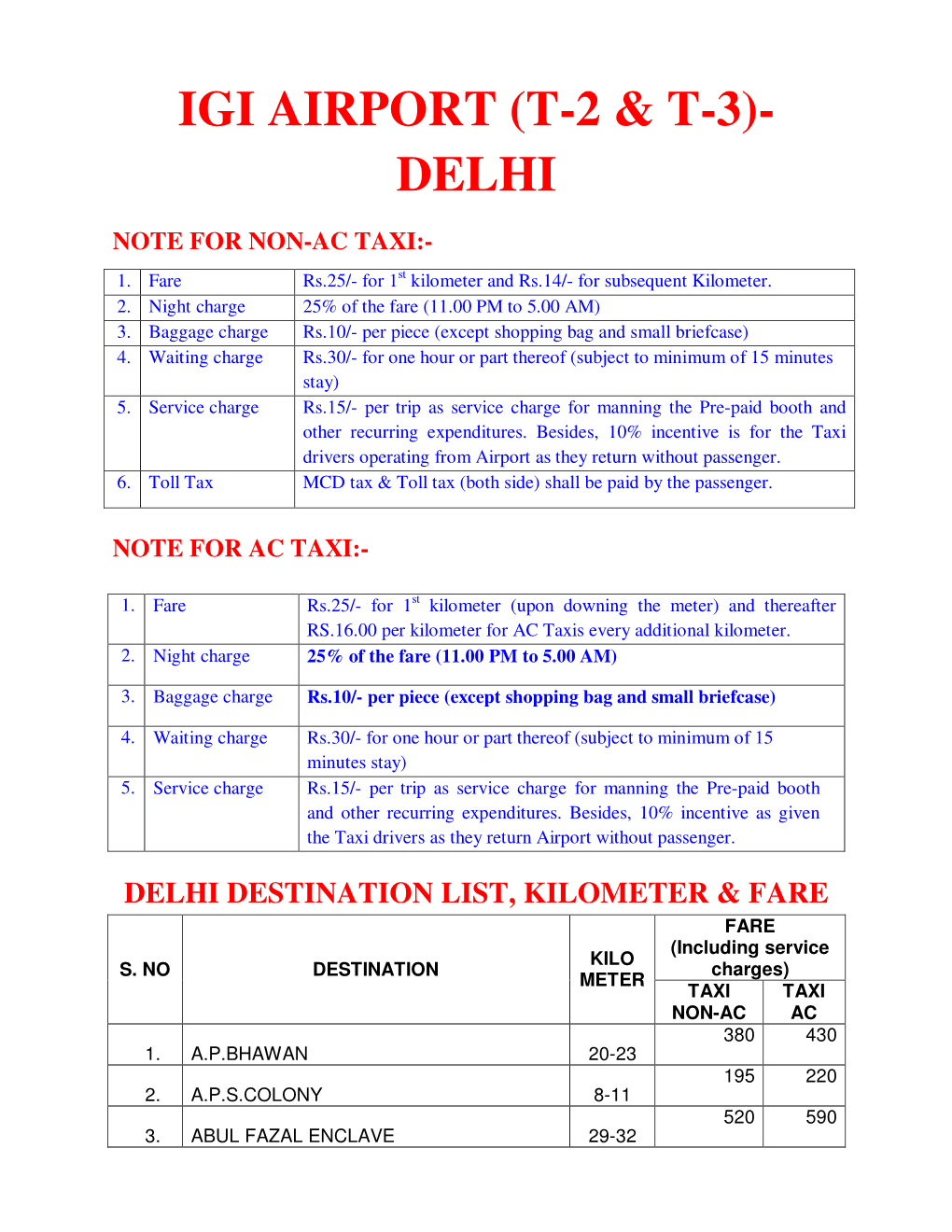 Igi Airport (T-2 & T-3)- Delhi