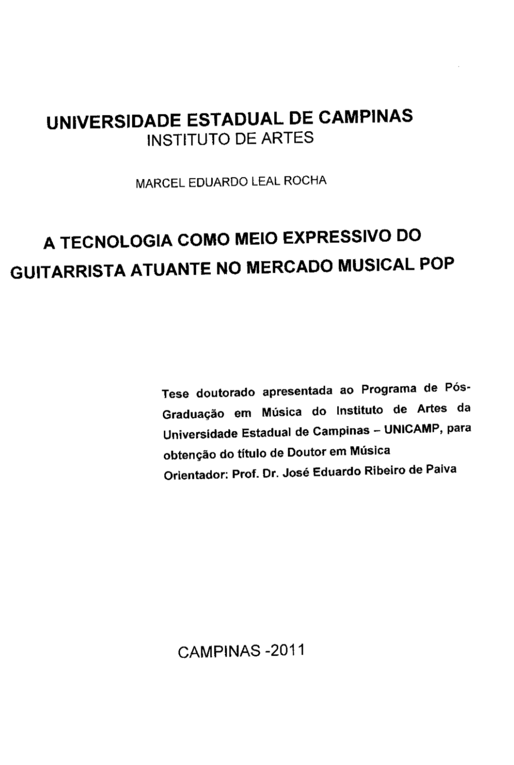 Capítulo 1. Histórico Da Guitarra Elétrica1