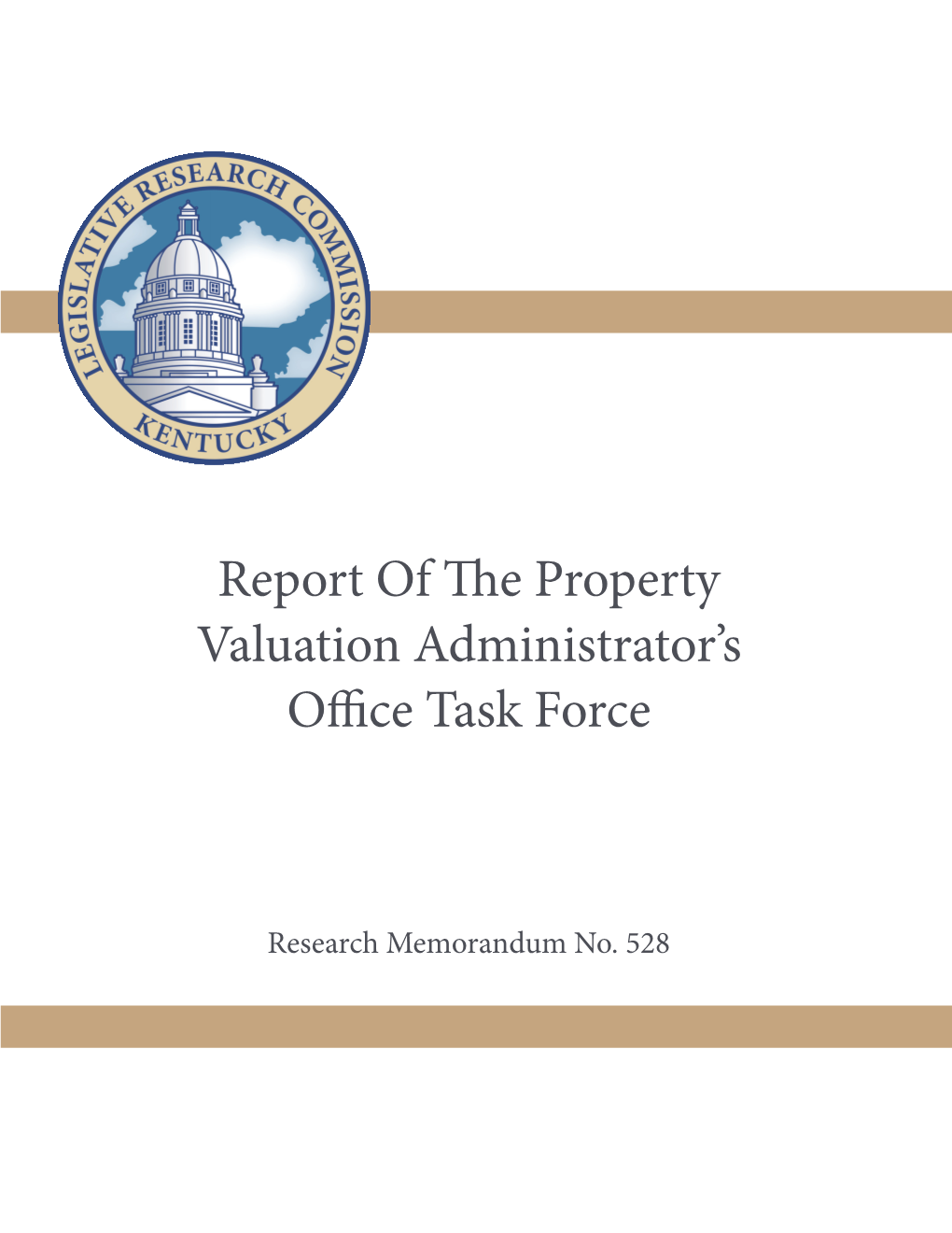Report of the Property Valuation Administrator's Office Task Force
