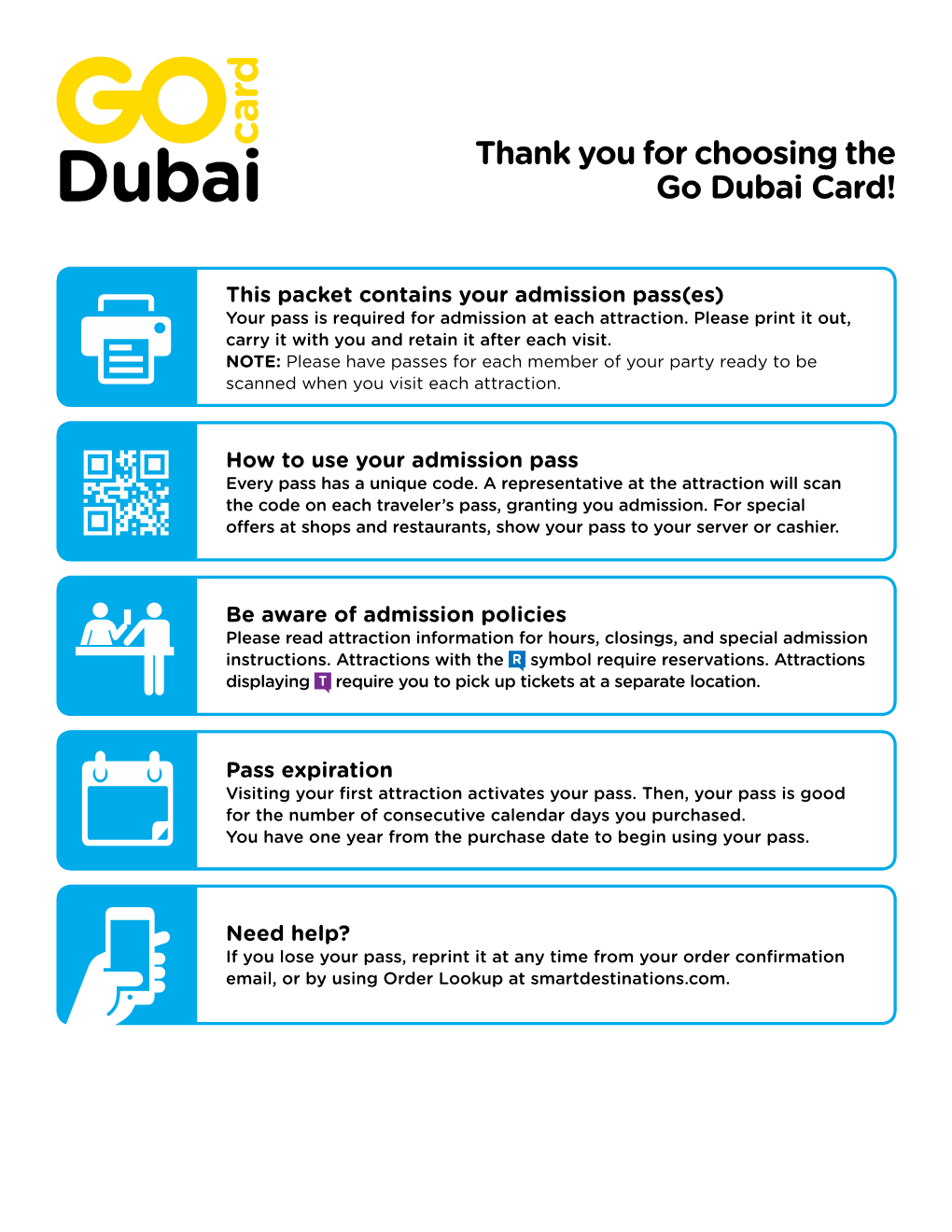 Thank You for Choosing the Go Dubai Card!