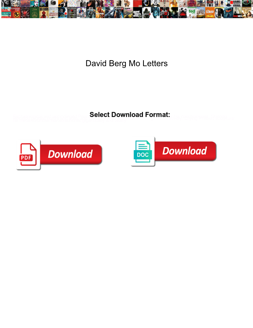 David Berg Mo Letters