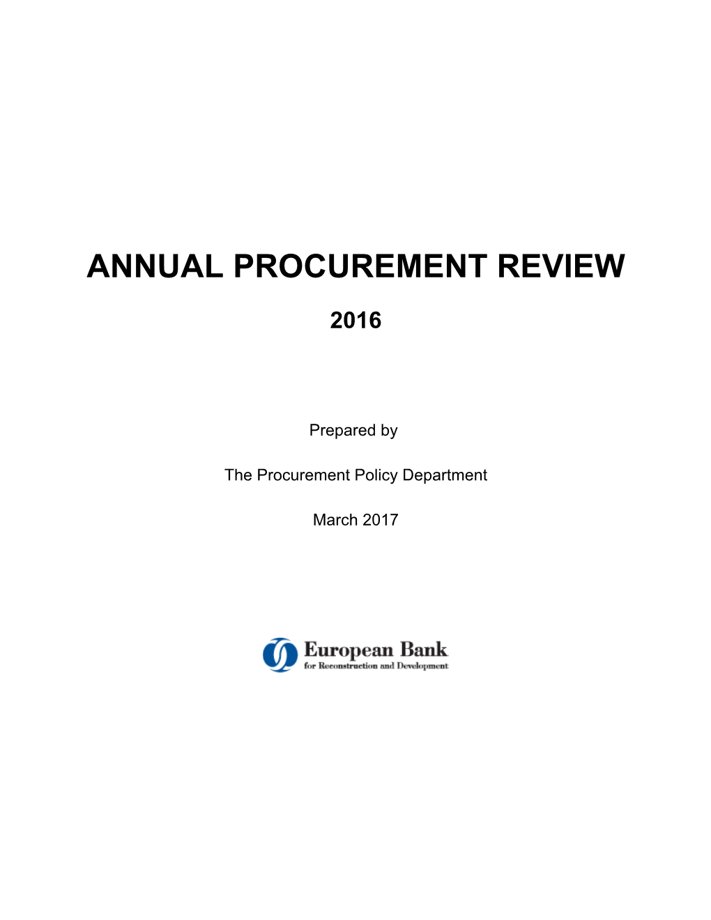 Annual Procurement Review