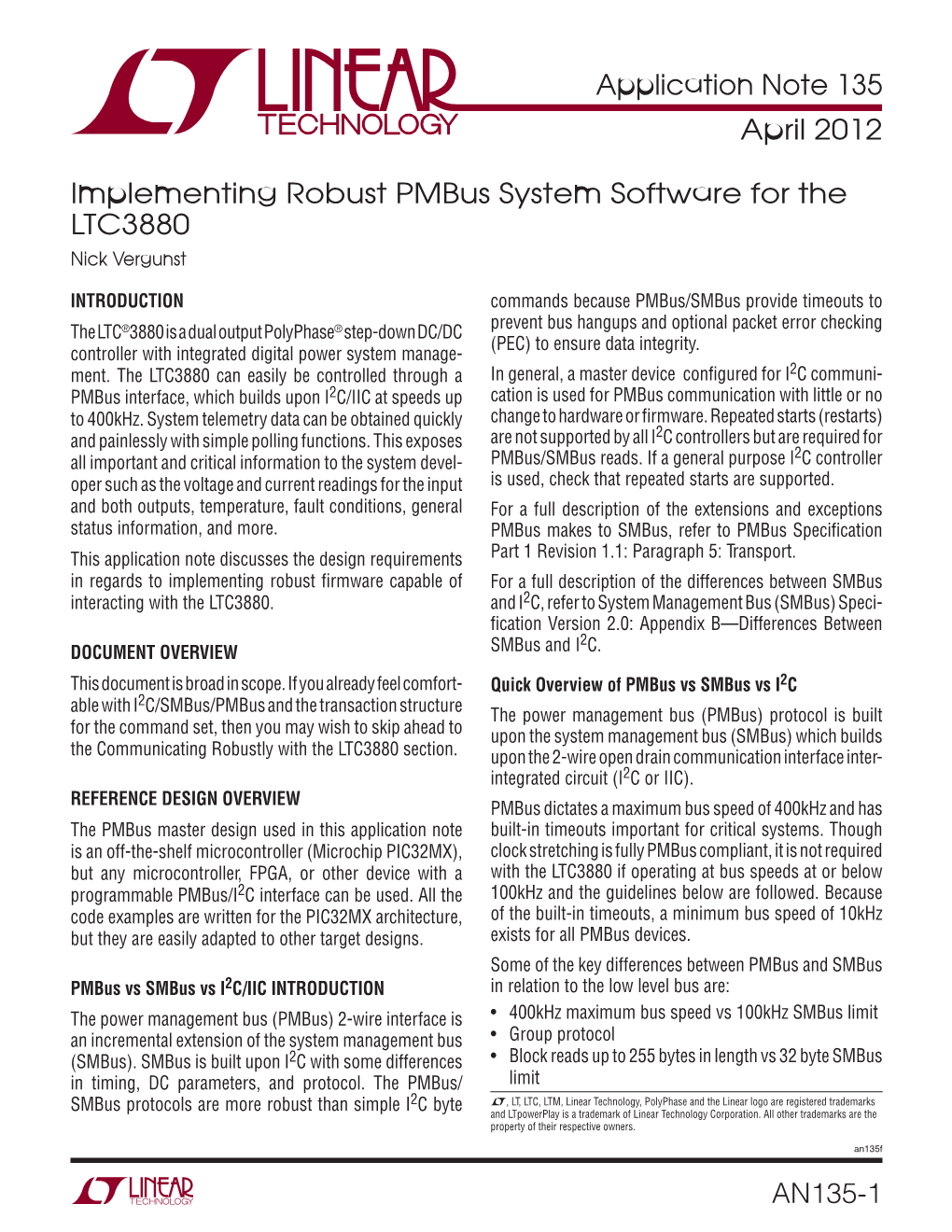 An135f AN135-1 Application Note 135