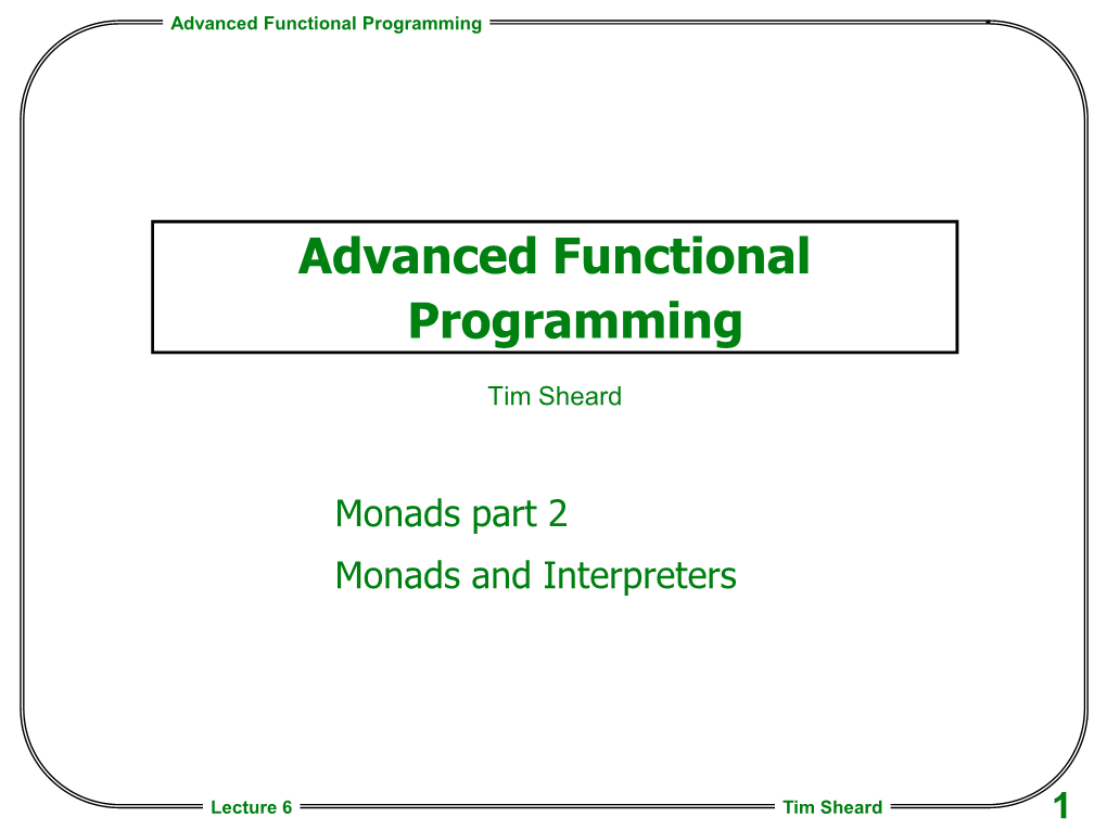 Monads and Language Interpretors