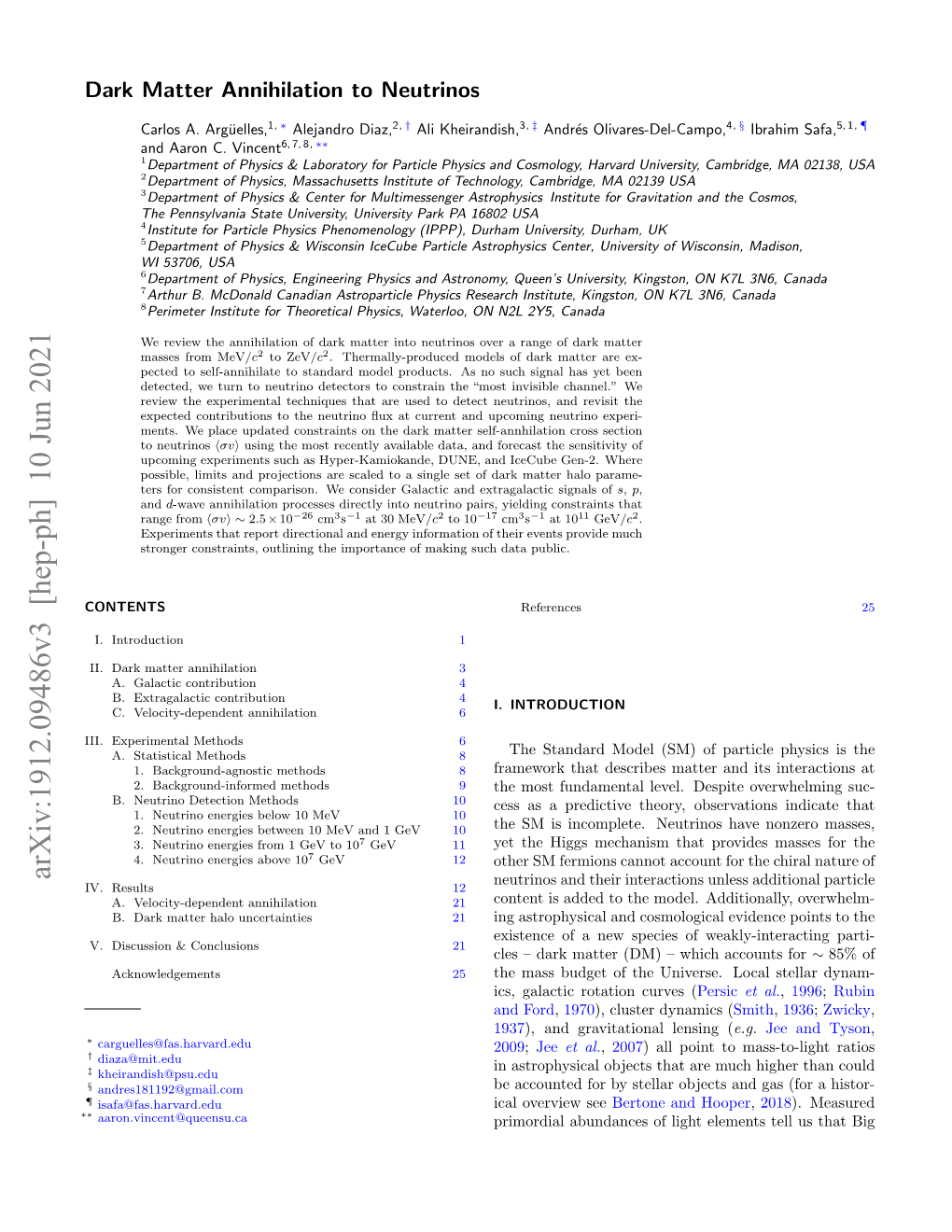 Arxiv:1912.09486V3 [Hep-Ph] 10 Jun 2021 Neutrinos and Their Interactions Unless Additional Particle IV