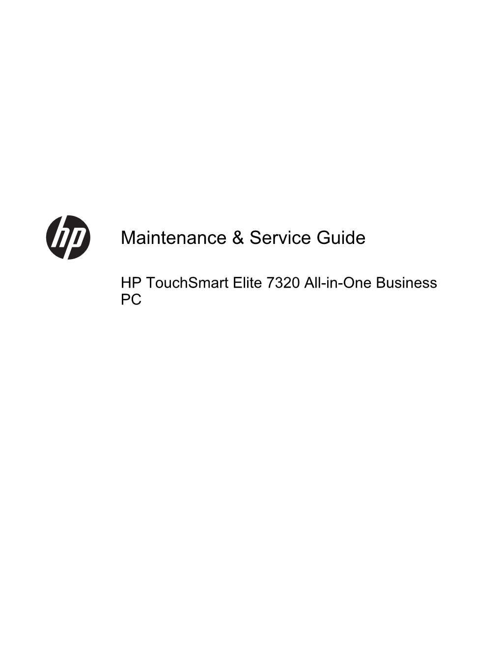 Maintenance & Service Guide