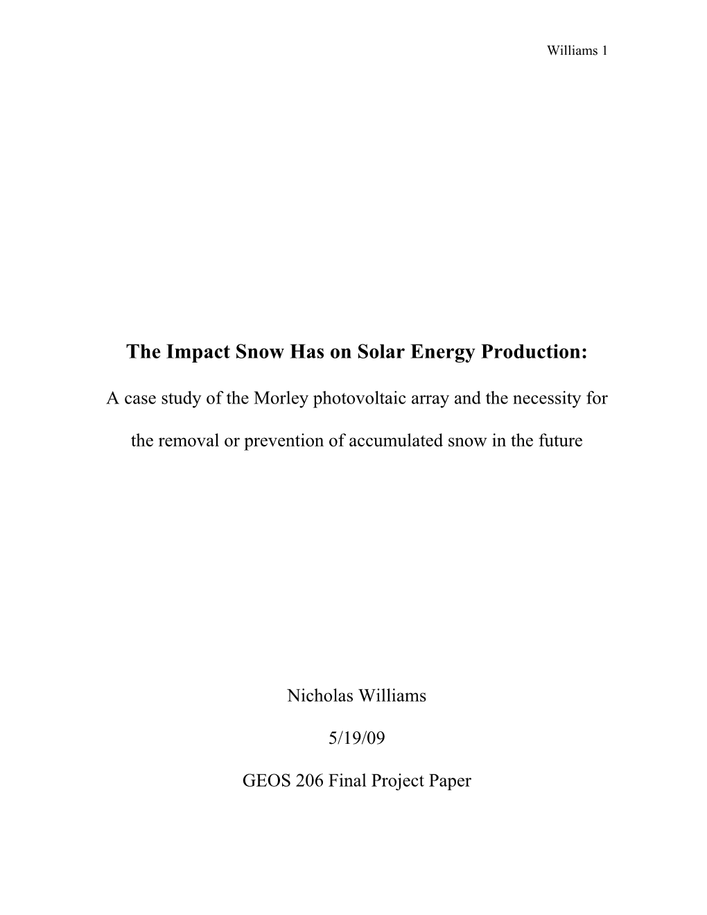 The Impact Snow Has on Solar Energy Production