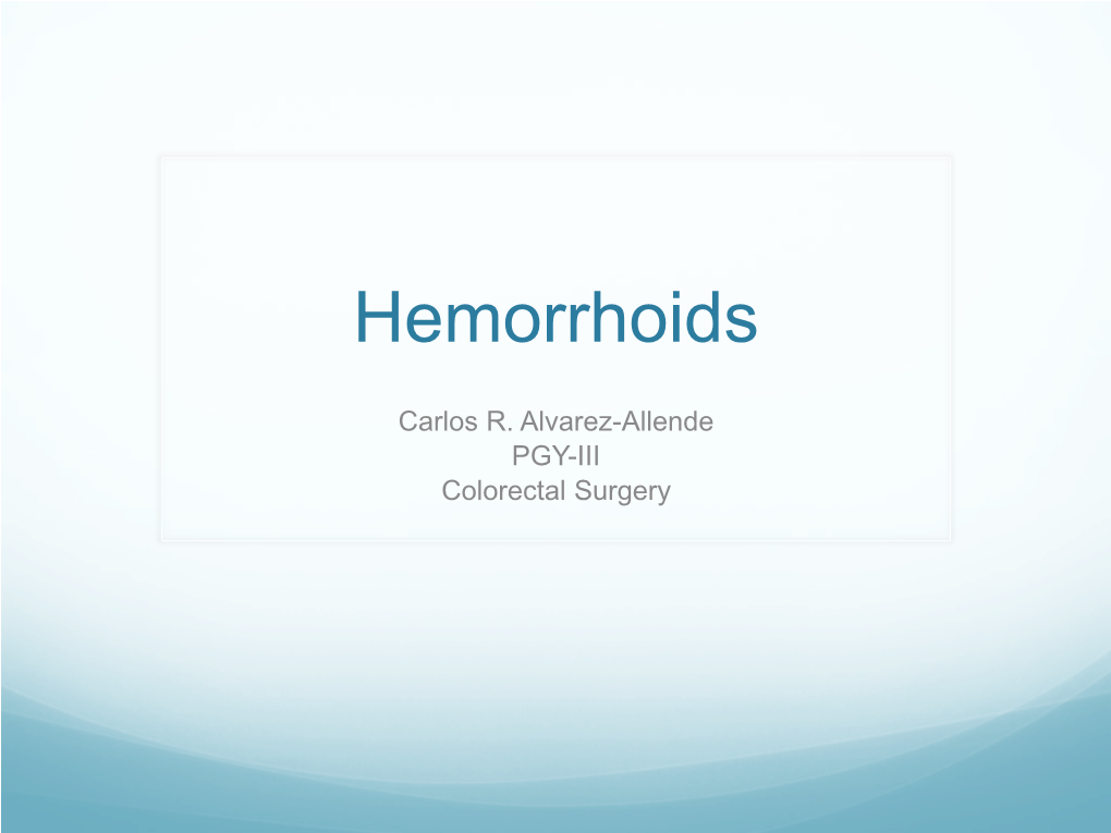 Surgery Hemorrhoids