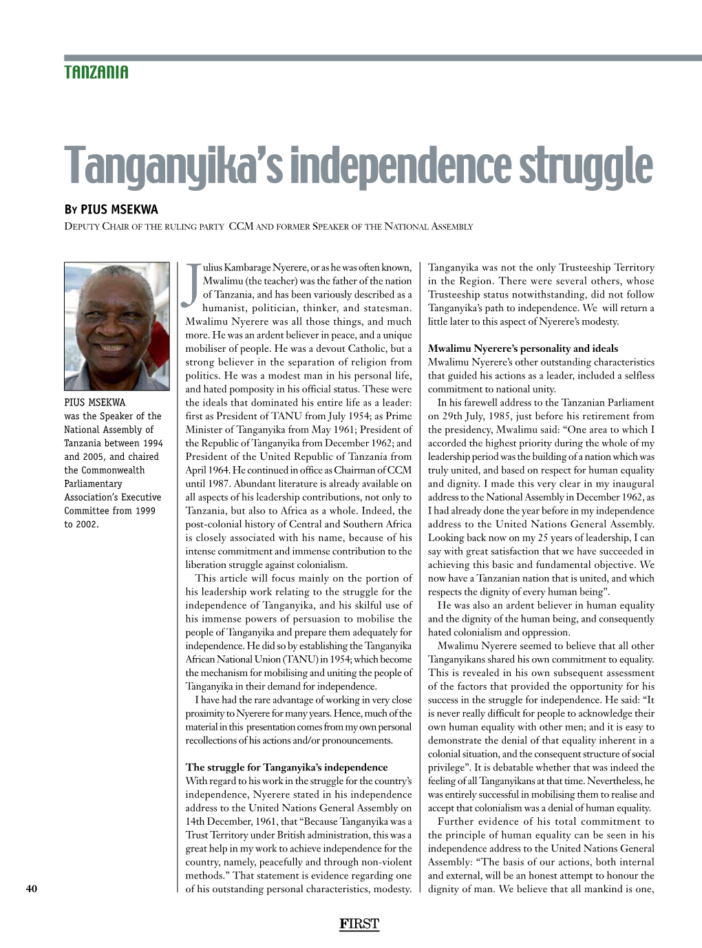 Tanganyika's Independence Struggle