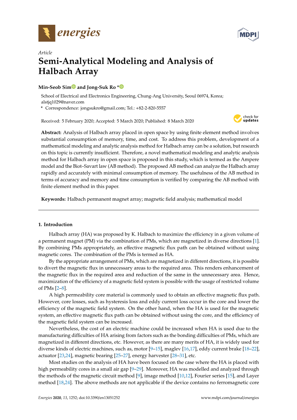Semi-Analytical Modeling and Analysis of Halbach Array