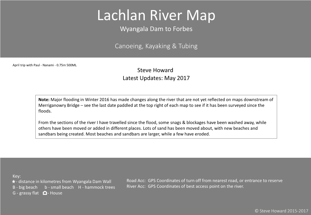 Steve Howards Lachlan River Maps