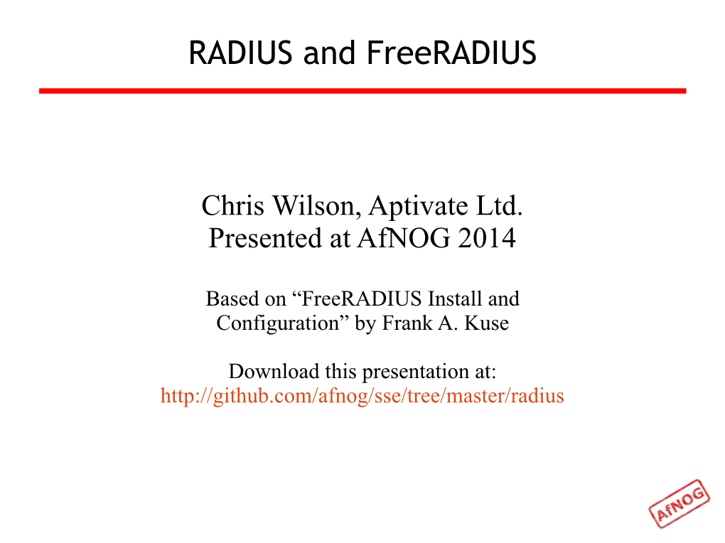 RADIUS and Freeradius