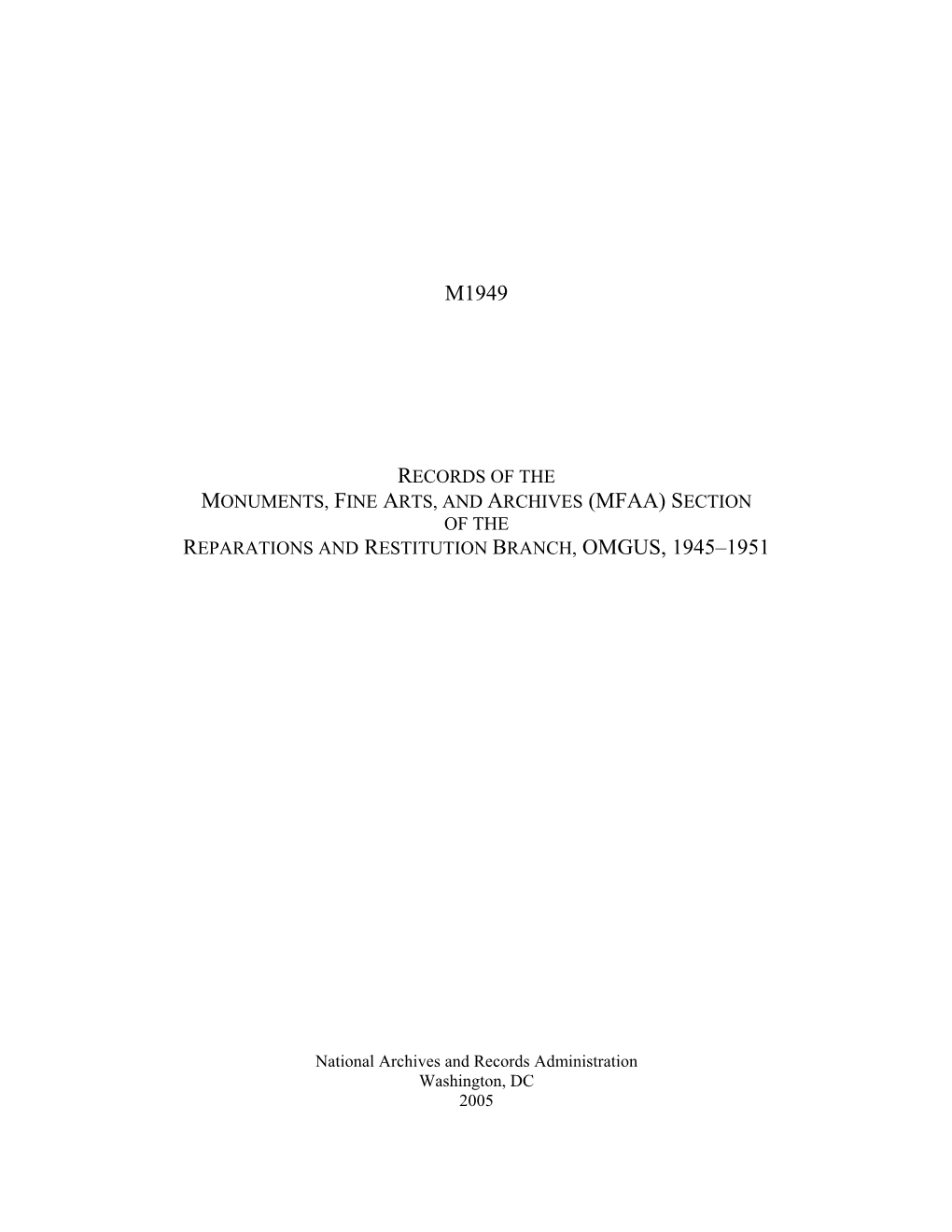 NARA Microfilm Publication M1949