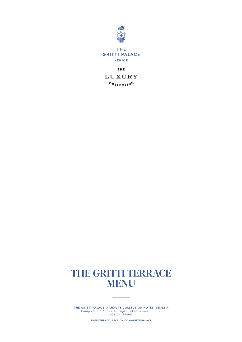 The Gritti Terrace Menu