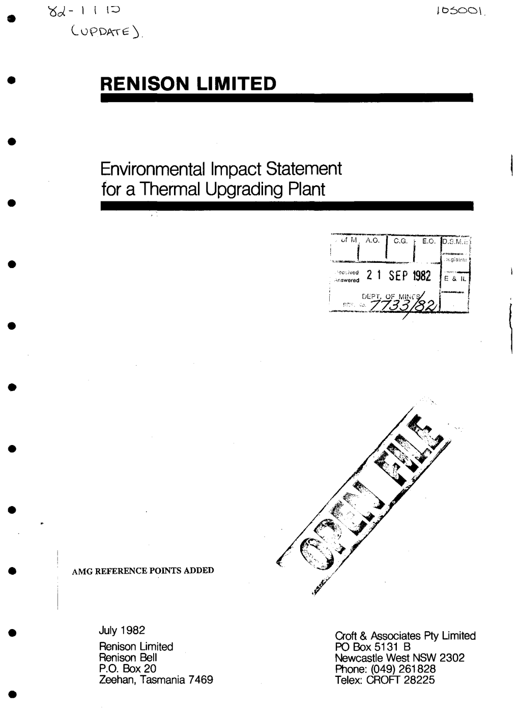 RENISON LIMITED Environmental