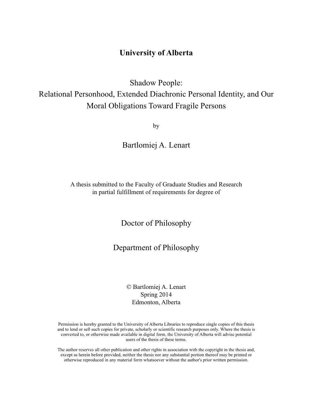 Relational Personhood, Extended Diachronic Personal Identity, and Our Moral Obligations Toward Fragile Persons