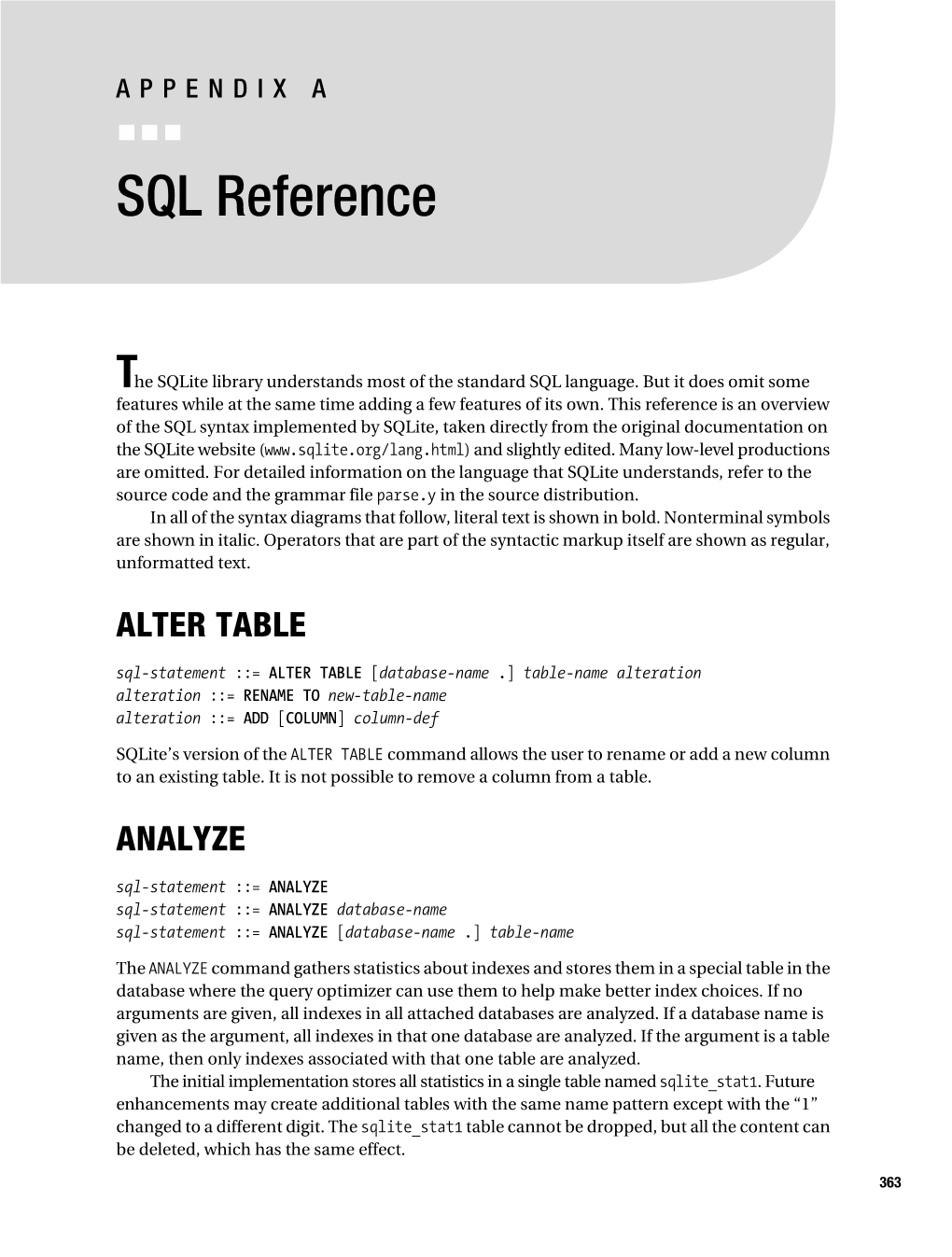 SQL Reference