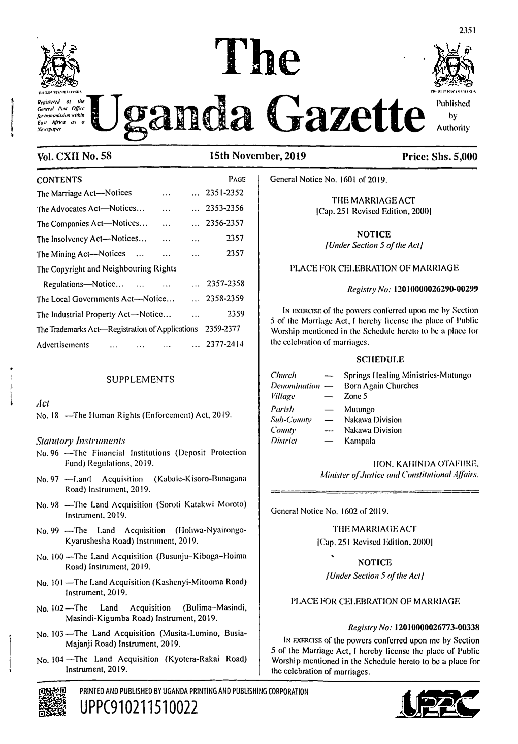 Uganda Gazette Authority