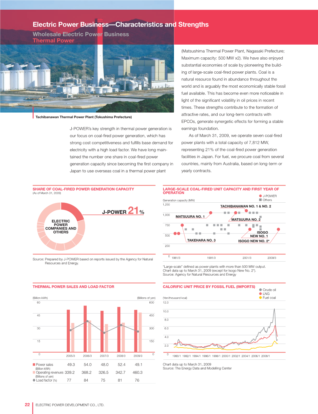 Electric Power Business—Characteristics and Strengths Wholesale Electric Power Business Thermal Power